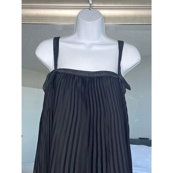 G-Star RAW GS Plisse Sleeveless Dress Color Black Size S - Picture 4 of 11